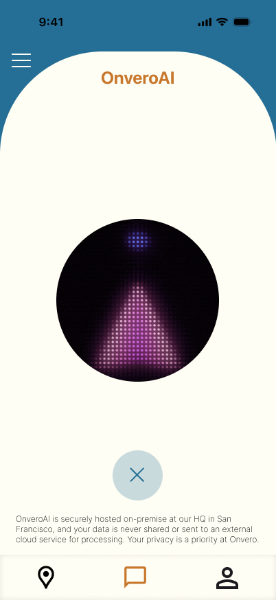 AI conversational voice input